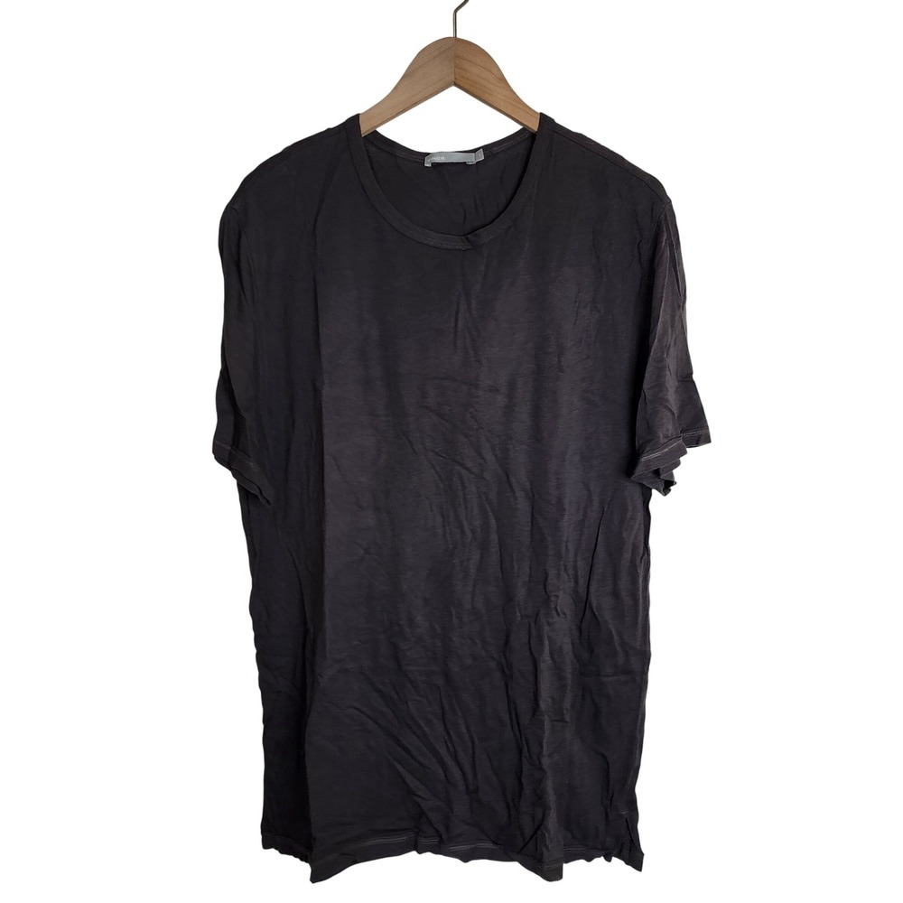 Vince T-Shirt Womens Large Gray Cotton Modal Short Sleeve Crew Neck Basic Tee